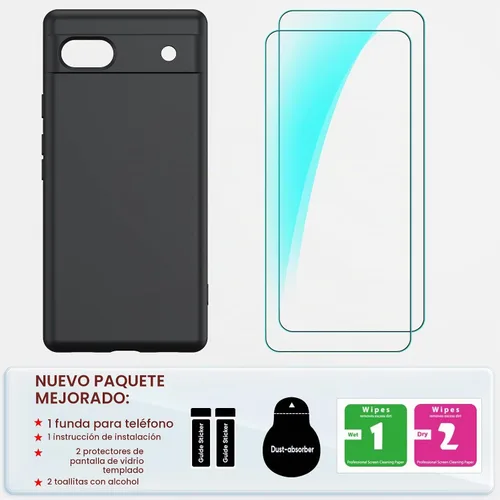Vista 8 de LeYi Funda para Google Pixel 6A, Funda para Google Pixel 6A [6.1"] con Paquete de 2 Protectores de Pantalla de Vidrio Templado, Funda de Silicona