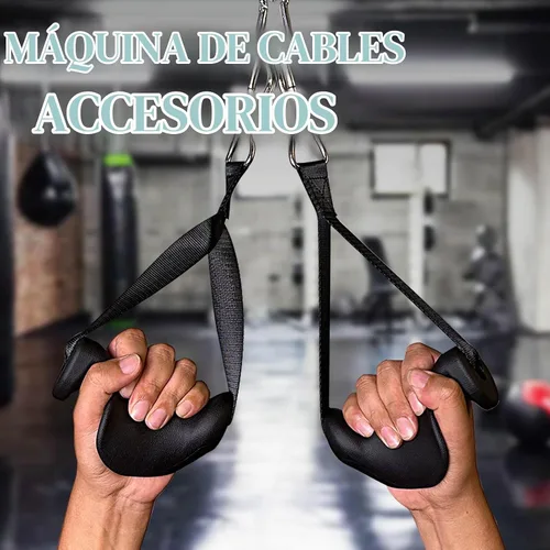 Vista 4 de BLUSLM Accesorios de tríceps con cuerda ergonómica, accesorios de cable para tríceps extra largos de 27, 32, 40 y 47 pulgadas mejorados para MANIJAS