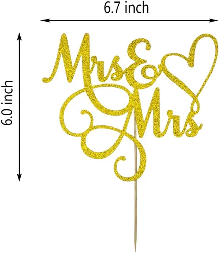 Vista 4 de Decoración para tartas de la señora y la señora, decoración para tartas de boda y aniversario, homosexuales y lesbianas, unión matrimonial LGBT