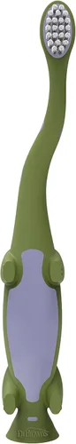 Vista 10 de Dr. Brown's Cepillo de dientes para niños pequeños, dinosaurio, verde, paquete de 1