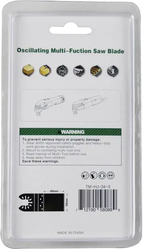 Vista 8 de 3 hojas de sierra oscilantes de liberación rápida de dientes de carburo oscilantes para Fein Multimaster, Porter Cable, Black&Decker, Bosch