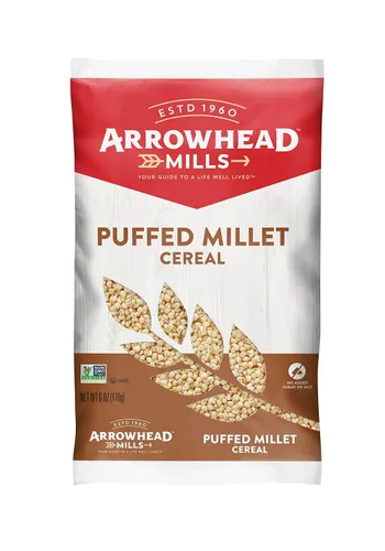 Vista 9 de Arrowhead Mills Cereal de maíz orgánico inflado, 6 oz