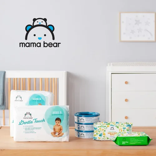 Vista 7 de Marca Amazon - Toallitas Mama Bear para manos y cara de bebé, sin perfume, 180 unidades (9 paquetes de 20)