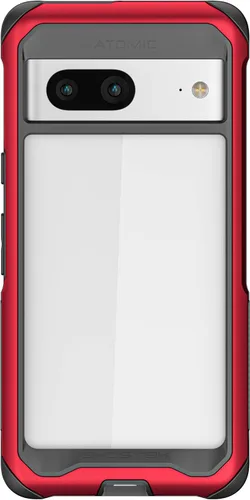 Vista 22 de Ghostek Atomic - Funda delgada transparente, parachoques de aluminio, protección resistente a prueba de golpes para Google Pixel 7 (6.3 pulgadas)