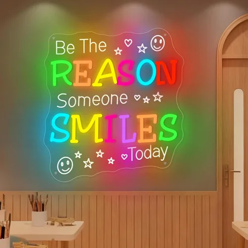 Vista 18 de Letrero de neón grande de feliz cumpleaños para decoración de pared, con interruptor regulable, letrero de neón reutilizable de feliz cumpleaños 17