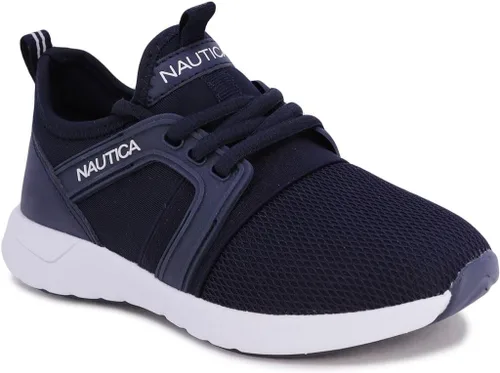 Vista 2 de Nautica Zapatos deportivos con cordones para niños, cómodos zapatos para correr para niños y niñas, niños pequeños y grandes