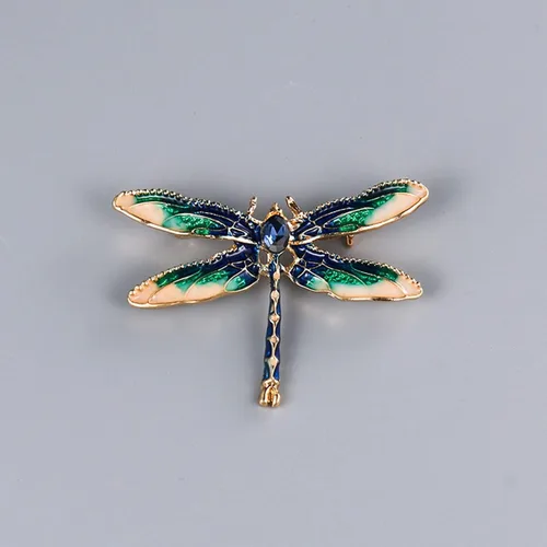Vista 2 de Dainty Owl Hummingbird Butterfly Dragonfly Peacock Frog Bee Animals Brooch Pin Delicate Crystal Rhinestone Cubic Zirconia Animals and Insect Brooch