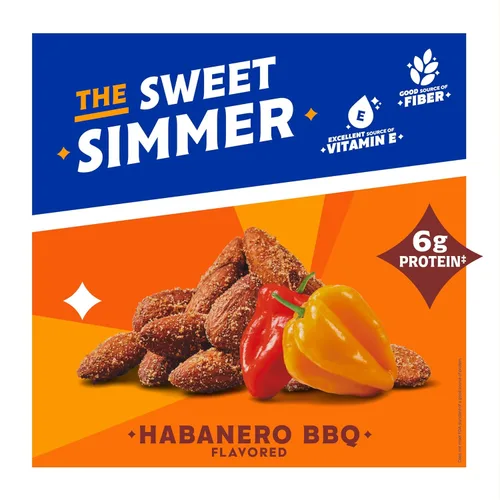 Vista 4 de Blue Diamond Almonds, Bold Habanero BBQ, 16 onzas
