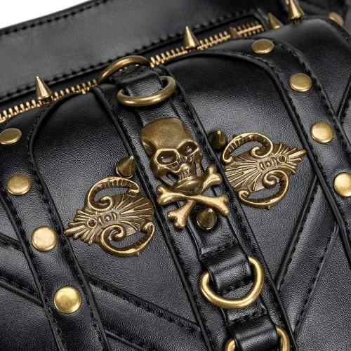Vista 6 de Rebajas Cyber Monday Ofertas Venta Steampunk Riñonera Bolso para cintura Moda Gótico Hombro Bandolera Bandolera Muslo Pierna Capucha Bolsa de Viaje