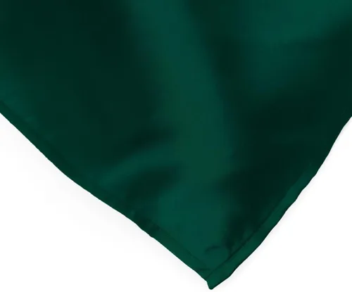 Vista 2 de LinenMantel de mesa satinado de 14 x 108 pulgadas, color verde cazador