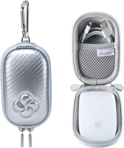 Vista 9 de Funda rígida compatible con Apple Magic Mouse (1, 2 y 3 generaciones), incluye mosquetón (negro)