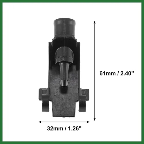 Vista 6 de Motoforti Boquilla de limpiaparabrisas delantero para Honda Pilot, paquete de 2 unidades, color negro de larga duración