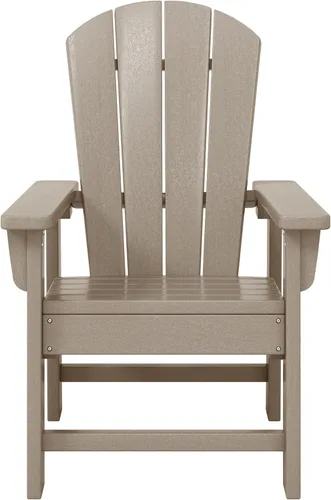 Vista 45 de WestinTrends Malibu Kids - Silla de patio de plástico HDPE Adirondack para exteriores, color negro