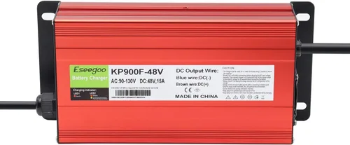 Vista 4 de 15 AMP Compatible con cargador de batería Club Car para carros de golf de 48 voltios con enchufe redondo de 3 pines