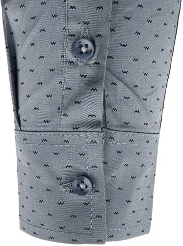 Vista 4 de WULFUL Men's Casual Long Sleeve Dress Shirt Print Cotton Business Button Down Shirts Regular Fit