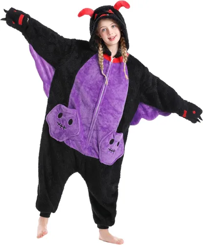 Vista 8 de Magicalani Pijama unisex de animal para adultos, ropa de dormir de cosplay de anime para mujeres y hombres, disfraz de Halloween de una pieza