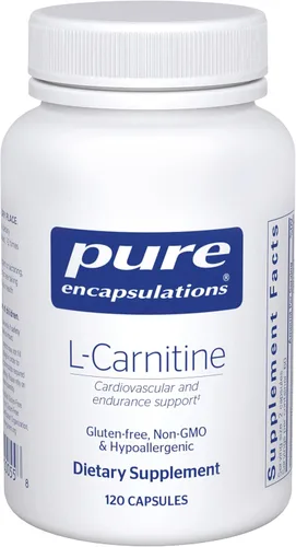 Vista 8 de Pure Encapsulations L-Carnitina Suplemento hipoalergénico para apoyo cardiovascular y de resistencia 60 cápsulas Suplemento hipoalergénico