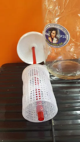 Vista 3 de Fermentador de kéfir 1.5L/50oz con recipiente grande (120cc) con granos KEFIR