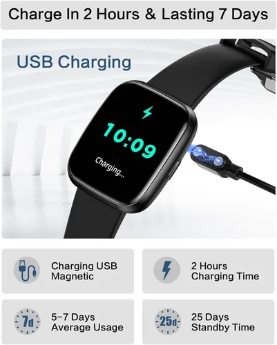 Vista 5 de Relojes inteligentes para hombres/mujeres, llamada Bluetooth de 1.75 pulgadas, reloj inteligente de voz AI, monitor de frecuencia cardíaca 24/7