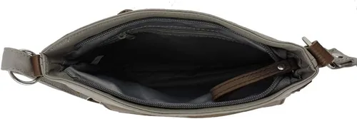 Vista 4 de Silver Fever - Bolso bandolera de cuero genuino, Gris