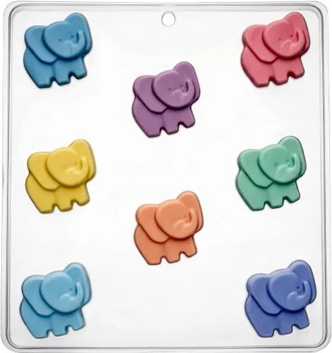 Vista 9 de Molde de caramelo de chocolate para piruletas de elefante bebé 697