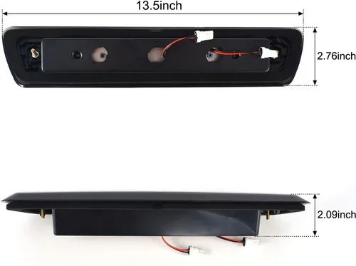 Vista 7 de Tercera luz de freno LED para Ford F150 09-14, lente ahumada, cabina trasera central de montaje alto, 3ª lámpara de freno para accesorios Ford F-150