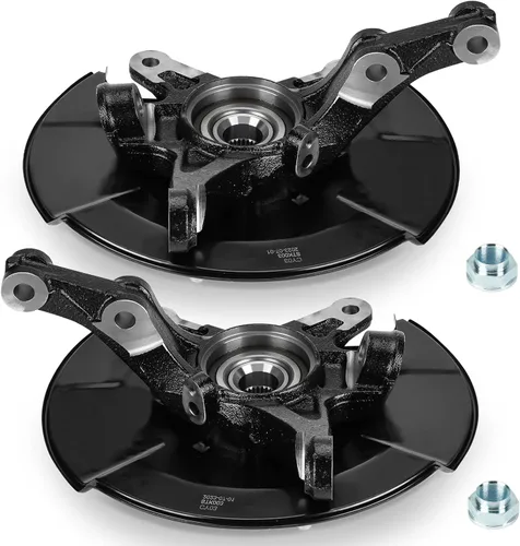Vista 7 de Ensamblaje de nudillo de dirección delantero izquierdo y cojinete de rueda compatible con Honda Civic 2006 2007 2008 2009 2010 2011, sin modelo Si