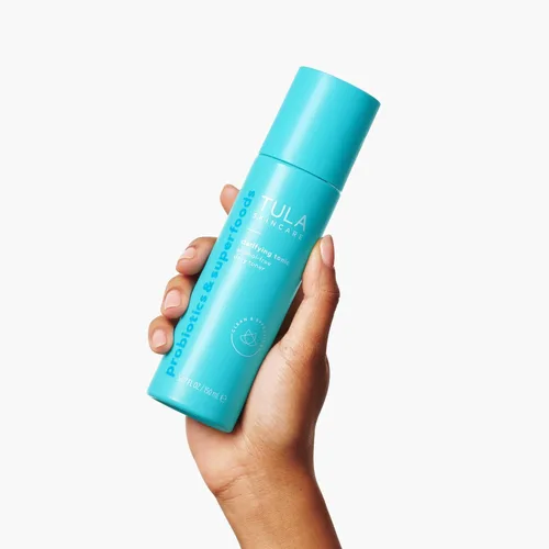 Vista 3 de TULA Skin Care - Tónico tónico clarificante sin alcohol – Tónico facial para exfoliar y apretar suavemente los poros, contiene hamamelis