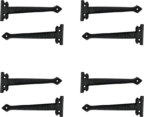 Vista 19 de Adonai Hardware Agee - Correa de aluminio resistente de 7 pulgadas con bisagra frontal falsa o falsa o falsa (paquete de 4, latón antiguo)