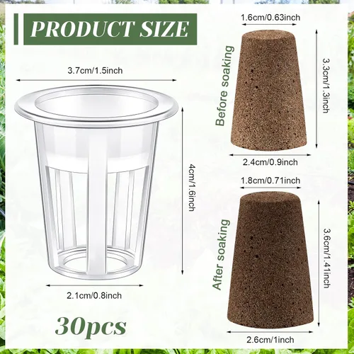 Vista 2 de Jutom Kit de 60 esponjas hidropónicas para cultivo de semillas
