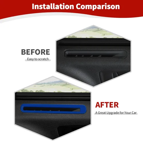 Vista 2 de RT-TCZ para Charger Cubierta de ventilación de aire de puerta Adecuada para Dodge Charger 2011-2023 Accesorios de interior azul 2 piezas