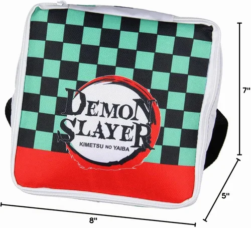 Vista 6 de JUST FUNKY Demon Slayer Tanjiro Kamado - Lonchera aislada para hombres y mujeres, 8 pulgadas