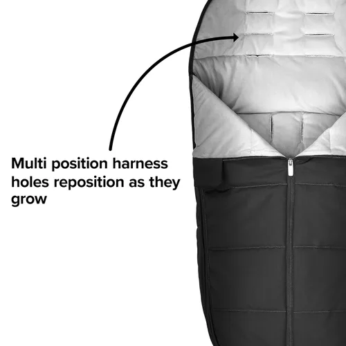 Vista 6 de Diono Saco para cochecito para todo tipo de clima, ajuste universal de bebé a niño pequeño con acolchado acogedor súper suave, resistente a la Negro