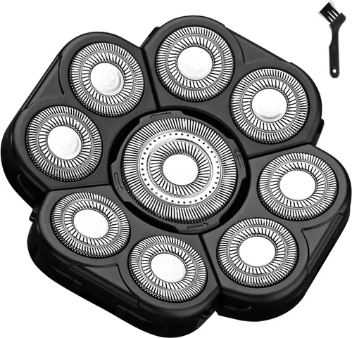 Vista 15 de Cabezas de Reemplazo para Afeitadora Eléctrica de 5 Cuchillas Universal para Navaja (5D Negro)
