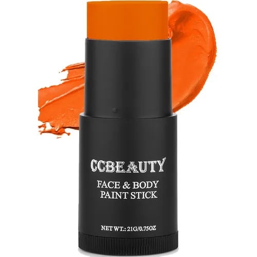 Vista 8 de CCbeauty Barra de pintura facial negra, kit de pintura facial, base de maquillaje SFX de cobertura completa, pintura corporal profesional no tóxica