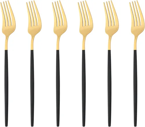 Vista 14 de Juego de cubiertos de espejo de 30 piezas de acero inoxidable 18/0, utensilios de cocina para cena, postre, pastel, té, café, vajilla para 6