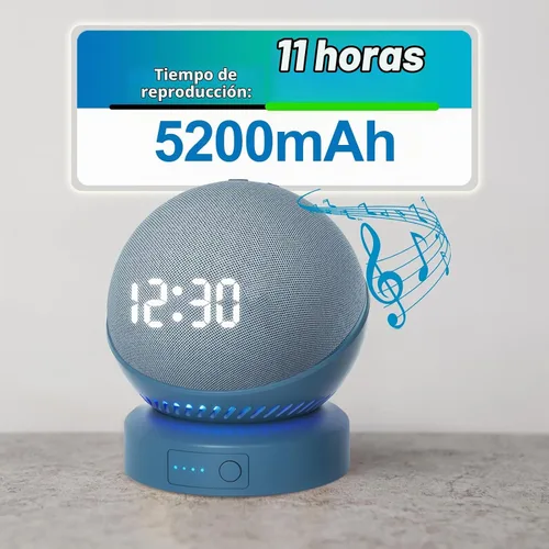 Vista 2 de Base de batería para Echo Dot 5ª generación portátil Echo Dot 4ª y Homepod Mini paquete de base de batería, no incluye el altavoz