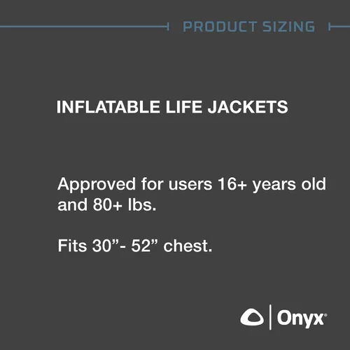 Vista 11 de Onyx A/M-24 Automatic/Manual Inflatable Life Jacket, U.S. Coast Guard Approved, Low Profile, Compact Design, Manual Convertible Inflation Option