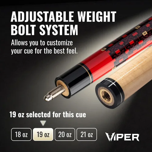 Vista 5 de Viper by GLD Products Underground 58" Pool Cue, 9 Styles, 18-21 Oz Dragón