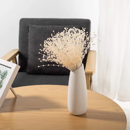Vista 4 de Ramo de perlas de novia con cuentas de 50 piezas para decoración de fiesta (marfil)