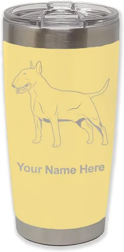 Vista 15 de LaserGram Vaso aislado al vacío de 20 onzas, perro Bull Terrier, grabado personalizado incluido (negro) Engraved Gift for Dog Lovers, Vacuum