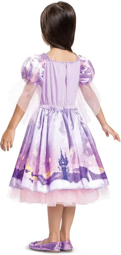Vista 2 de Disfraz de repunzel de lujo para niña pequeña enredada Como se muestra