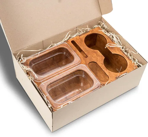 Vista 9 de Caja de cerveza de madera, regalo para los amantes de la cerveza, papá, hombre, él, novio, caja de bebidas, bandeja para aperitivos, soporte de mesa