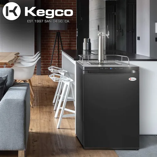 Vista 9 de Kegco K309B-2 doble grifo digital negro Kegerator