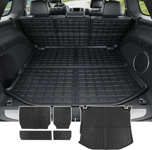 Vista 20 de Rongtaod Alfombrilla para maletero y respaldo para Jeep Grand Cherokee L