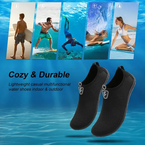 Vista 6 de Fires Zapatos de agua para mujeres y hombres, de secado rápido, calcetines acuáticos, transpirables, para senderismo, natación, playa, surf, yoga
