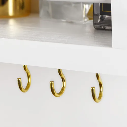 Vista 3 de Zhithink Organizador de joyas colgante para collares, ganchos de joyería con 30 ganchos, organizador de joyas montado en la pared para collares