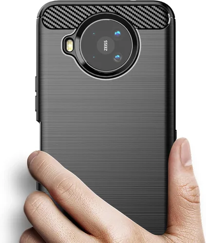 Vista 3 de Osophter Funda para Nokia 8.3 5G, Nokia 8V Funda de absorción de golpes Flexible TPU Caucho Protector para Nokia 8.3 (negro)