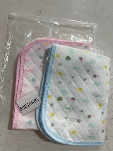 Vista 8 de Colchón cambiador para pañales de bebé o niño, hoja impermeable protectora, almohadilla menstrual, paquete de 3, Blanco Colchón de 4 capas