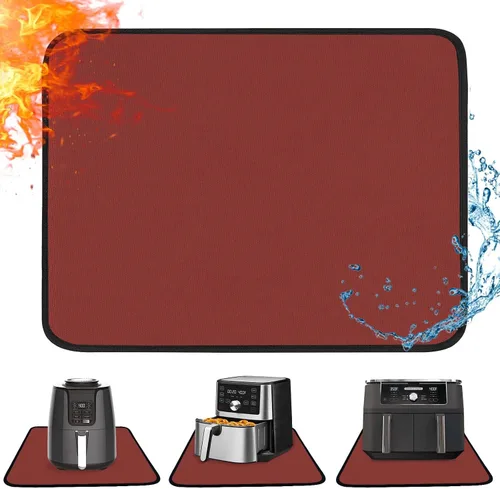 Vista 29 de Tapete resistente al calor para freidora de aire, tapete resistente al calor de 12 x 14 pulgadas para encimera, protector de encimera de silicona